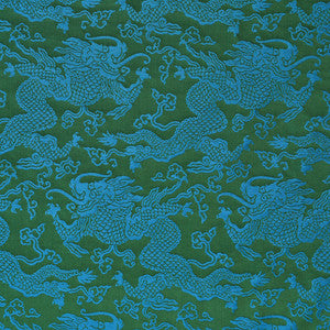 Ruan Dragon Damask Emerald 78100 by Schumacher Designer Fabric