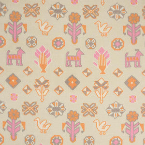 Chuska Warp Print Pink & Orange 78142 by Schumacher Designer Fabric
