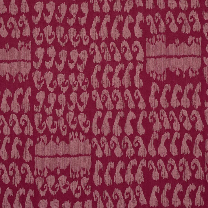 Nallamala Garnet 80382 by Schumacher Designer Fabric Perennial Favorites 27.5" - Swanky Fabrics -