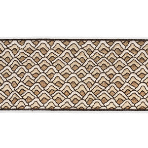 Sunrise Embroidery Tape Sand 80890 by Schumacher Designer Trim