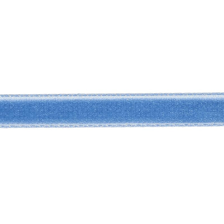 Velvet Tape Narrow Cadet 80923 by Schumacher Designer Trim Perfect Basics: Velvet Tapes - Swanky Fabrics -