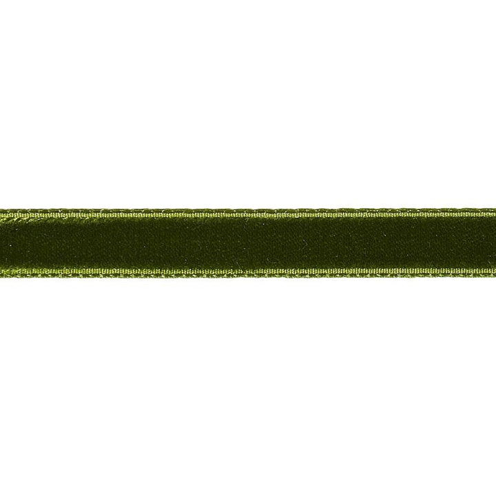 Velvet Tape Narrow Moss 80925 by Schumacher Designer Trim Perfect Basics: Velvet Tapes - Swanky Fabrics -