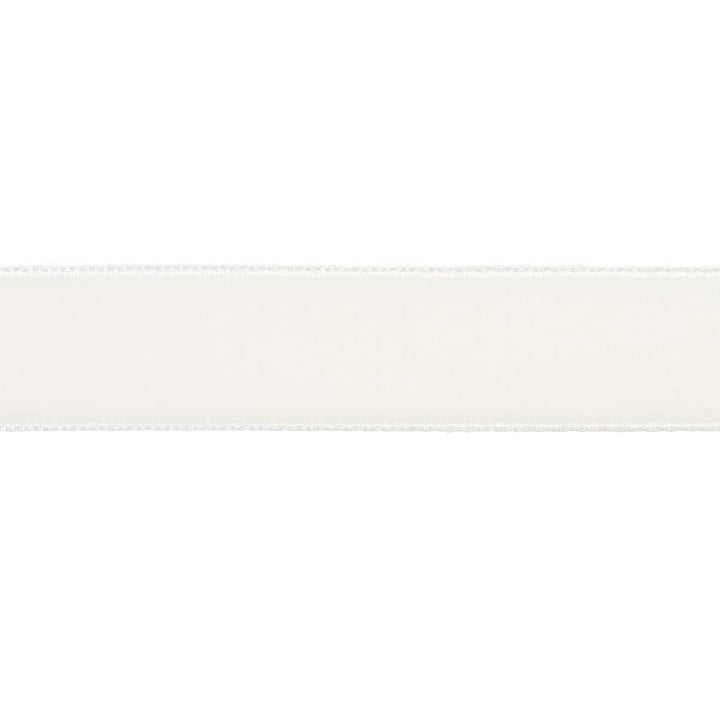 Velvet Tape Medium Ivory 80940 by Schumacher Designer Trim Perfect Basics: Velvet Tapes - Swanky Fabrics -
