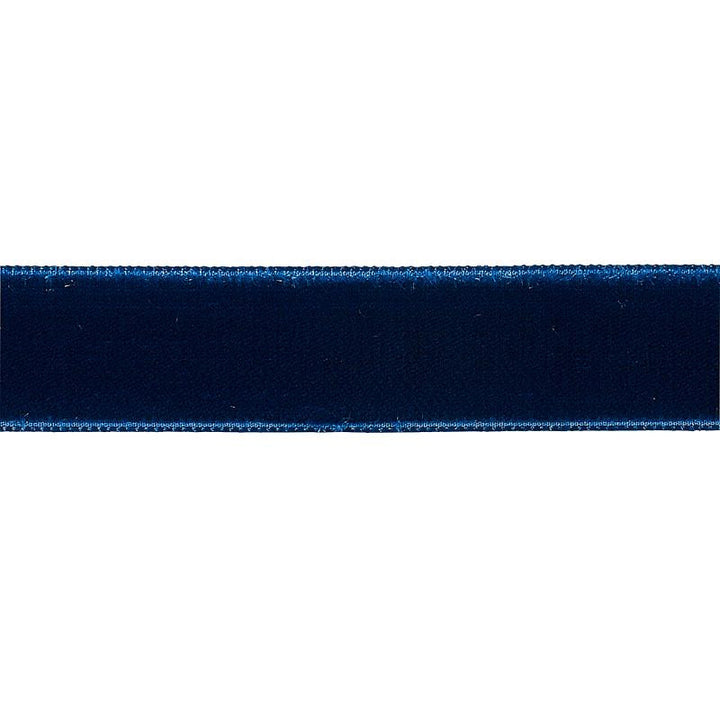 Velvet Tape Medium Saphire 80944 by Schumacher Designer Trim Perfect Basics: Velvet Tapes - Swanky Fabrics -