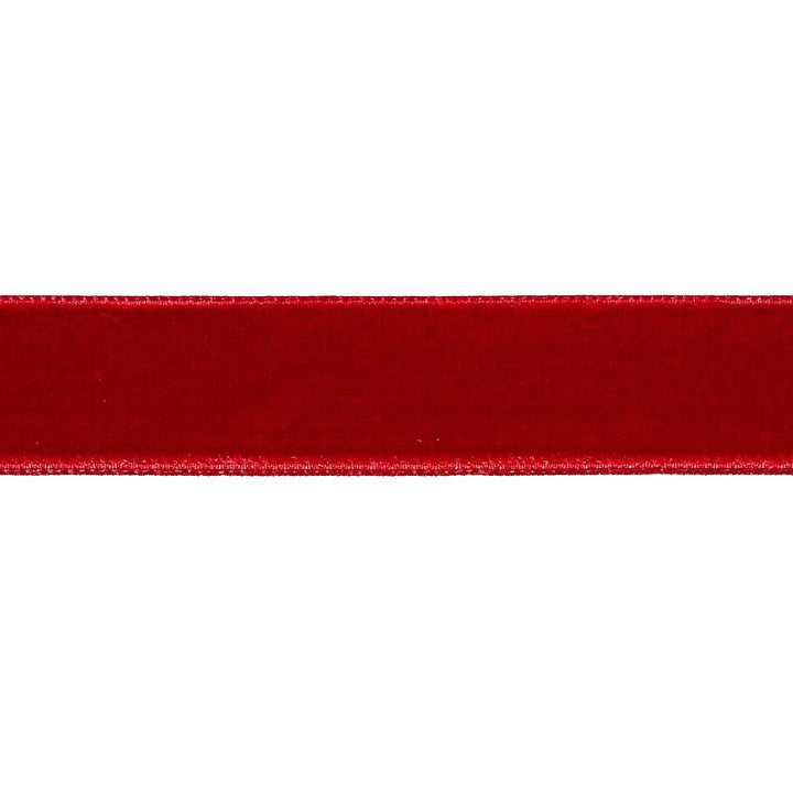 Velvet Tape Medium Crimson 80947 by Schumacher Designer Trim Perfect Basics: Velvet Tapes - Swanky Fabrics -