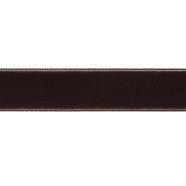Velvet Tape Medium Truffle 80949 by Schumacher Designer Trim Perfect Basics: Velvet Tapes - Swanky Fabrics -