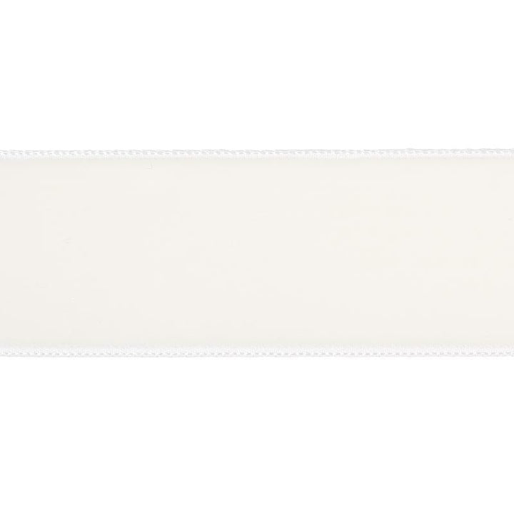 Velvet Tape Wide Ivory 80960 by Schumacher Designer Trim Perfect Basics: Velvet Tapes - Swanky Fabrics -