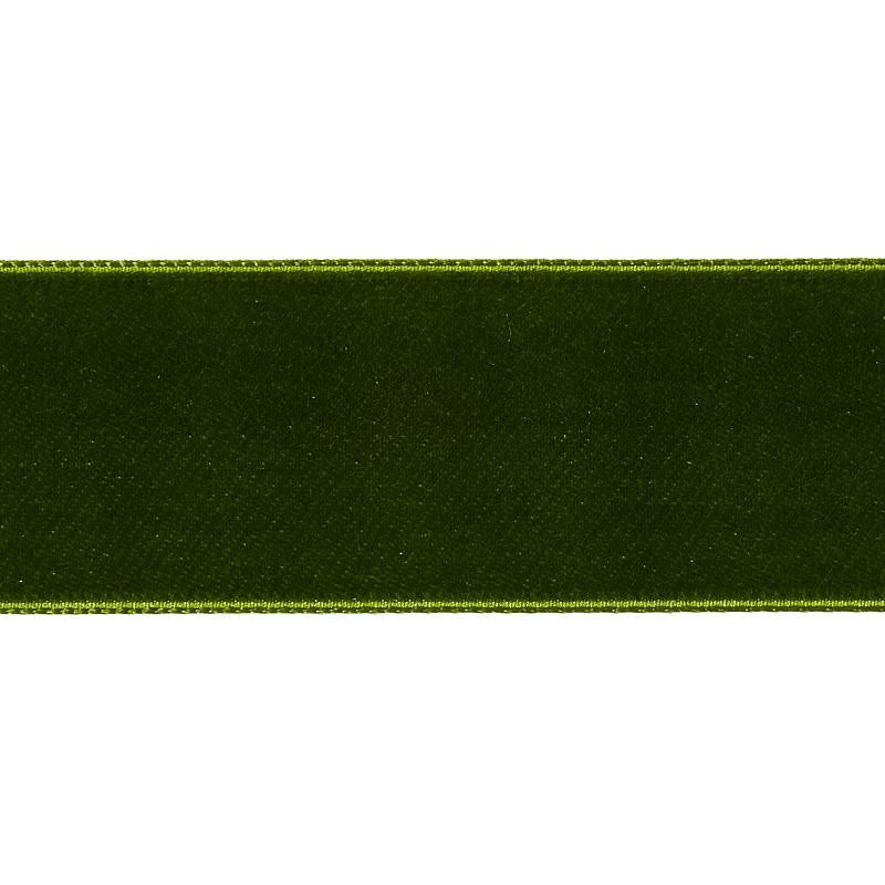 Velvet Tape Wide Moss 80965 by Schumacher Designer Trim Perfect Basics: Velvet Tapes - Swanky Fabrics -