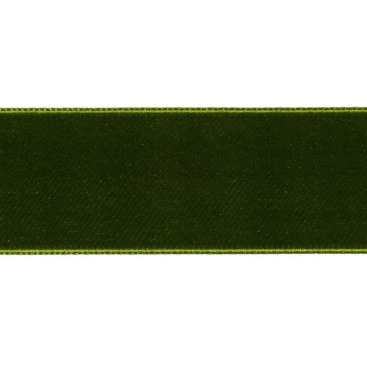 Velvet Tape Wide Moss 80965 by Schumacher Designer Trim Perfect Basics: Velvet Tapes - Swanky Fabrics -