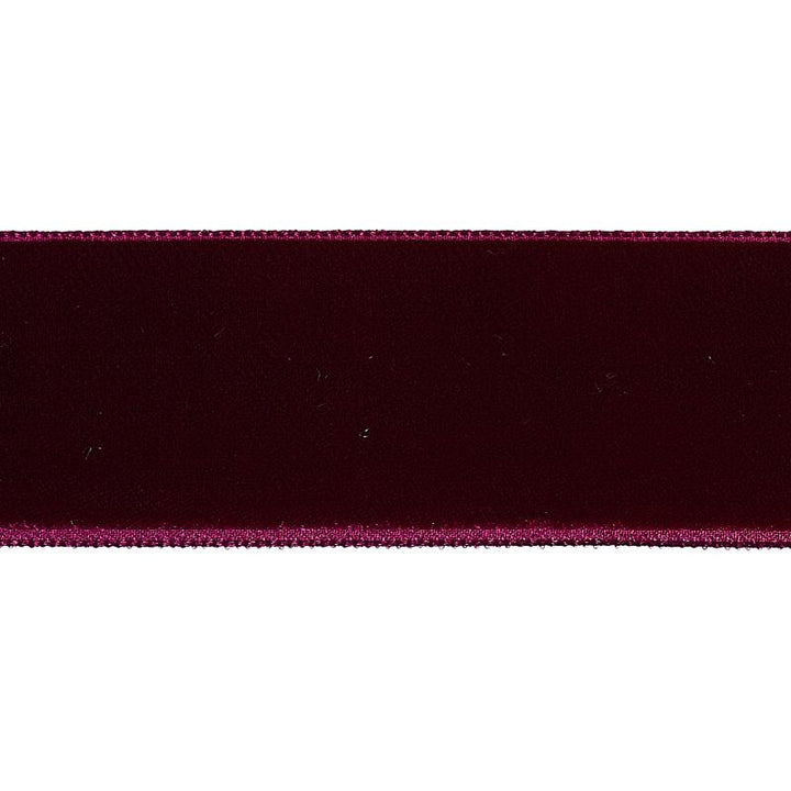 Velvet Tape Wide Aubergine 80968 by Schumacher Designer Trim Perfect Basics: Velvet Tapes - Swanky Fabrics -