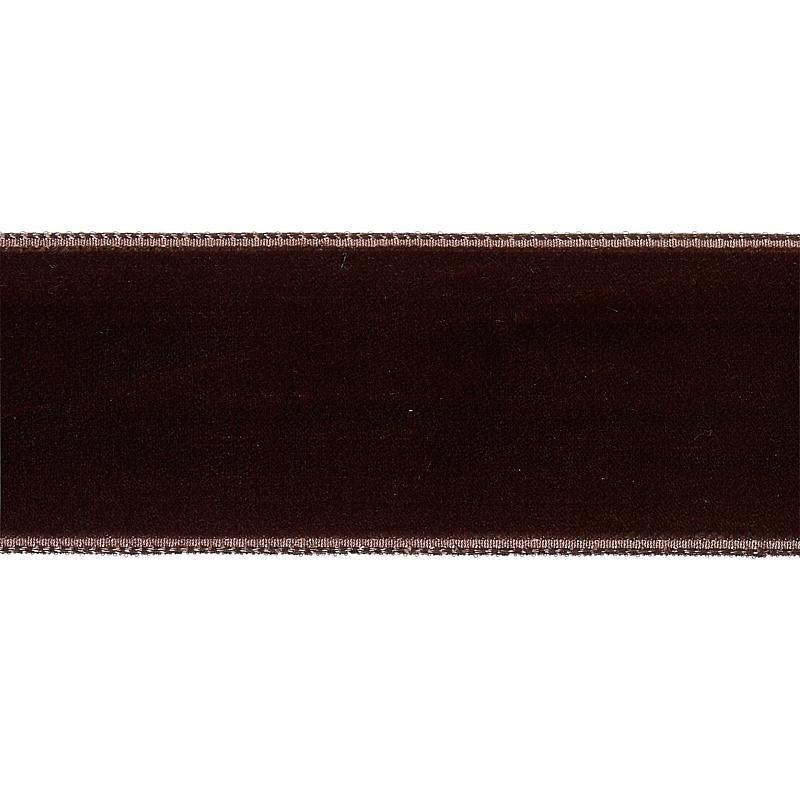 Velvet Tape Wide Truffle 80969 by Schumacher Designer Trim Perfect Basics: Velvet Tapes - Swanky Fabrics -