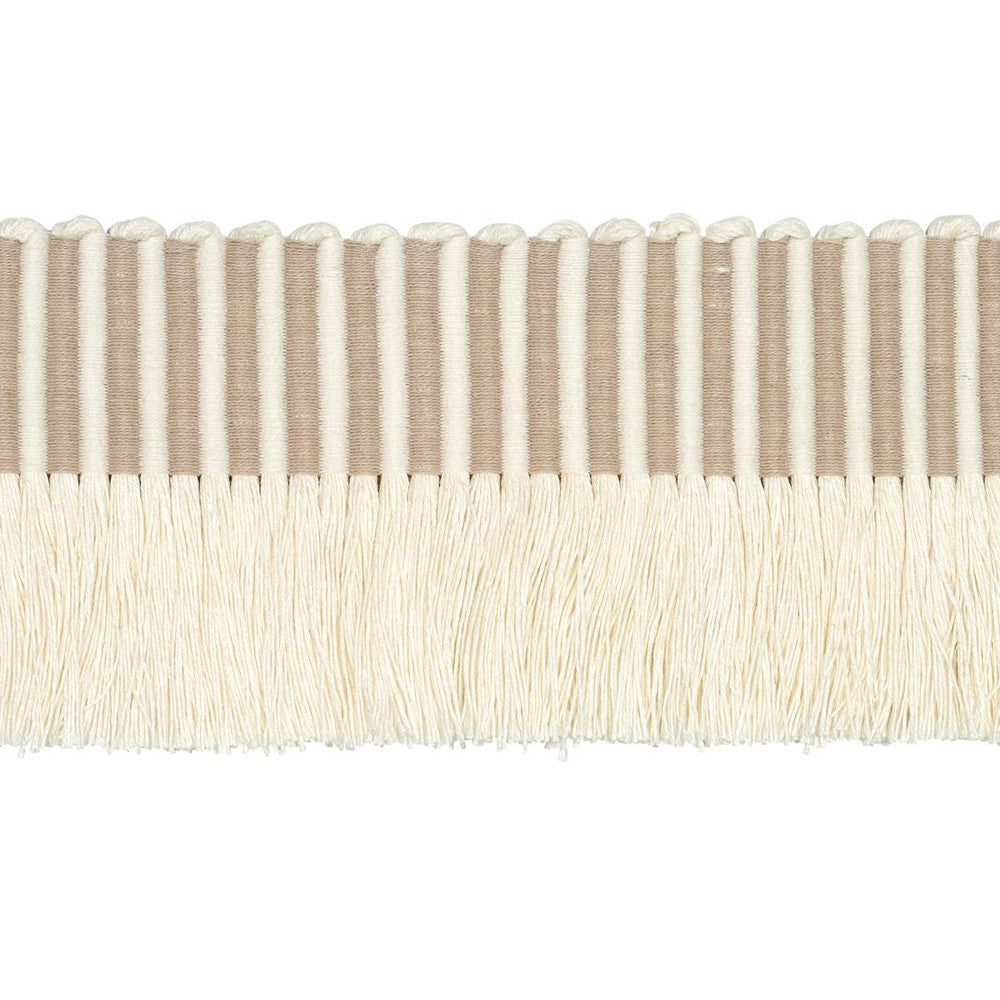 Graphic Fringe Ivory 81210 by Schumacher Designer Trim Embroidered And Embellished Trims - Swanky Fabrics -