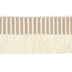 Graphic Fringe Ivory 81210 by Schumacher Designer Trim