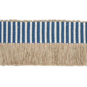 Graphic Fringe Blue 81211 by Schumacher Designer Trim