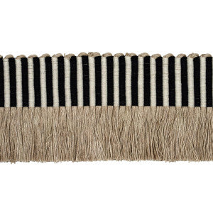 Graphic Fringe Black 81212 by Schumacher Designer Trim