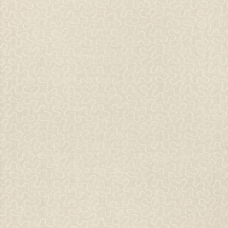 Meander Embroidery Linen 67601 by Schumacher Designer Fabric AU NATUREL 2 See Sample INDIA . </p><p>Repeat: Horizontal: 6 1/2" (17CM) and Vertical: 4 1/4" (11CM) 51 3/4" WIDE (131CM) - Swanky Fabrics -