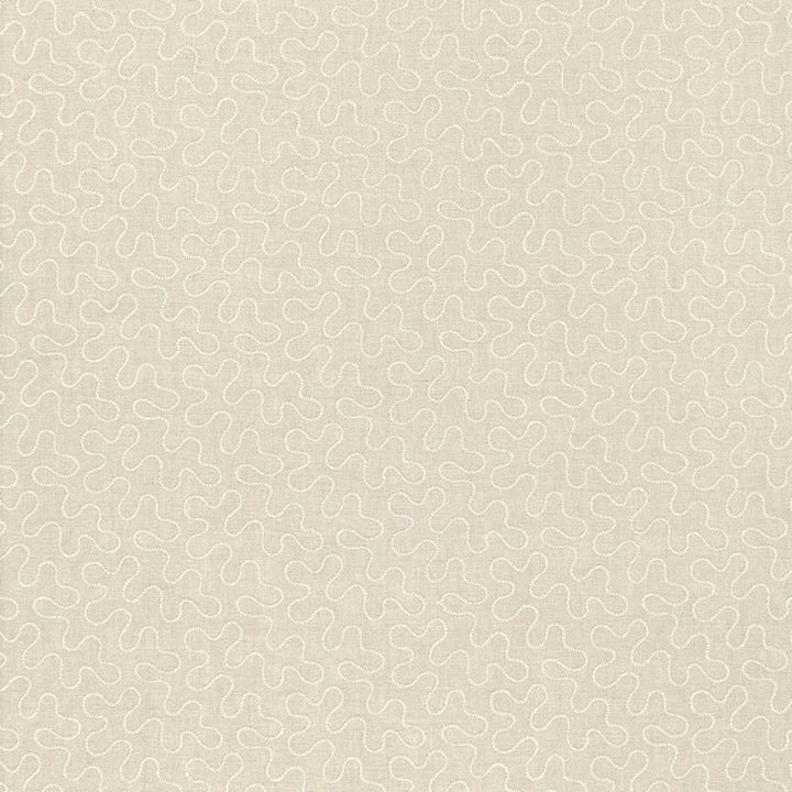 Meander Embroidery Linen 67601 by Schumacher Designer Fabric AU NATUREL 2 LINEN 67% VISCOSE RAYON 30% INDIA MARTINDALE 8,000 </p><p>Repeat: Horizontal: 6 1/2" (17CM) and Vertical: 4 1/4" (11CM) 51.75 - Swanky Fabrics -