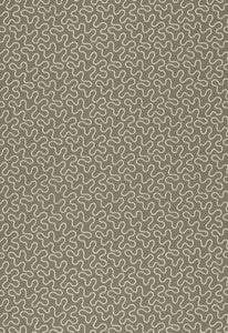 Meander Embroidery Peat 67602 by Schumacher Designer Fabric