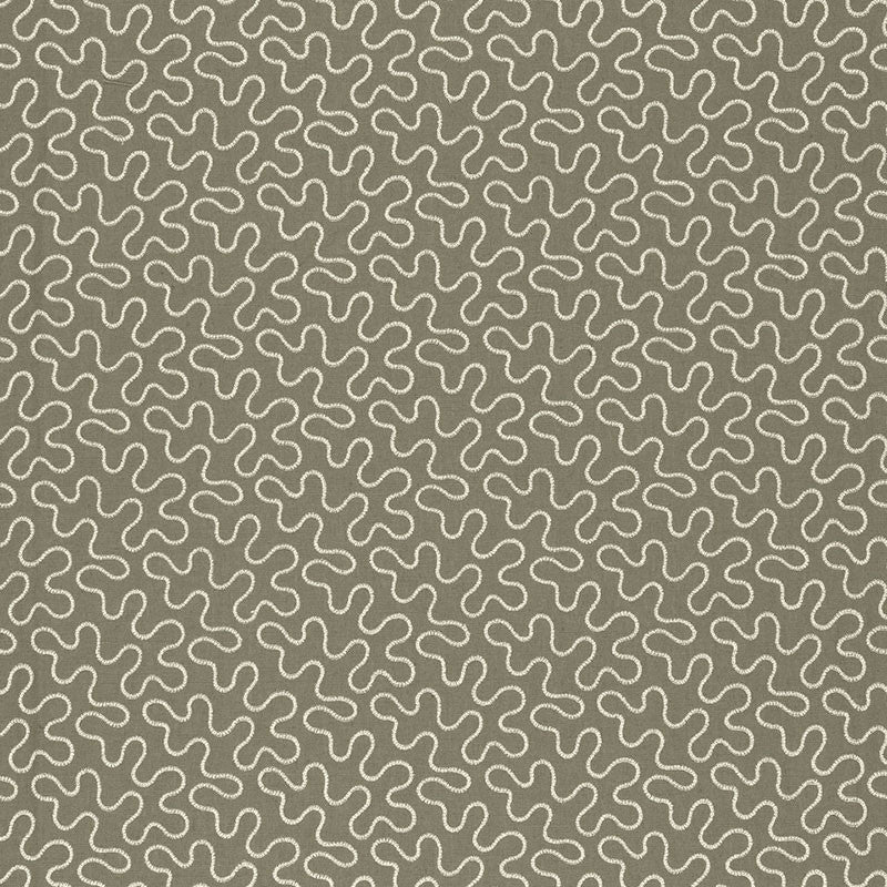 Meander Embroidery Peat 67602 by Schumacher Designer Fabric AU NATUREL 2 See Sample INDIA . </p><p>Repeat: Horizontal: 6 1/2" (17CM) and Vertical: 4 1/4" (11CM) 51 3/4" WIDE (131CM) - Swanky Fabrics -