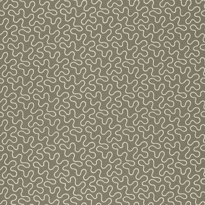 Meander Embroidery Peat 67602 by Schumacher Designer Fabric AU NATUREL 2 See Sample INDIA . </p><p>Repeat: Horizontal: 6 1/2" (17CM) and Vertical: 4 1/4" (11CM) 51 3/4" WIDE (131CM) - Swanky Fabrics -