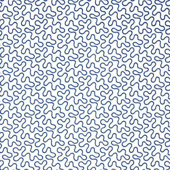 Meander Embroidery Blue On Ivory 67603 by Schumacher Fabric Schumacher Fabric Meander Embroidery Blue On Ivory 67603Fabric LINEN 67% INDIA </p><p>Repeat: H: 6 1/2" (17CM) , V: 4 1/4" (11CM) 51.75 - Fabric Carolina -