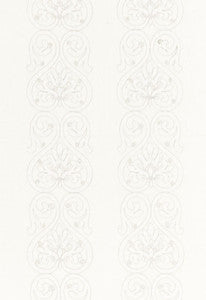 Medici Embroidery Blanc 67640 by Schumacher Designer Fabric