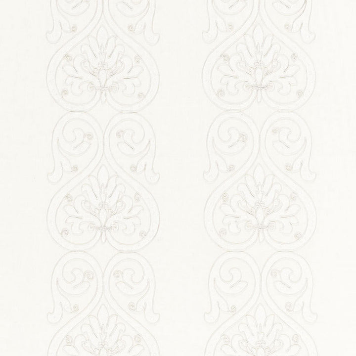 Medici Embroidery Blanc 67640 by Schumacher Fabric Schumacher Fabric Medici Embroidery Blanc 67640Fabric LINEN 95% INDIA </p><p>Repeat: H: HORZ. 13" (33CM) , V: VERT. 11 1/2" (29CM) 52 - Fabric Carolina -