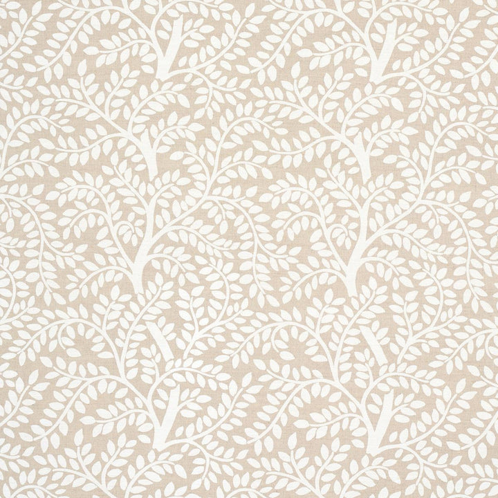 Temple Garden Ii Ivory On Unbleached 179504 by Schumacher Designer Fabric Preppy Chic 13.5" - Swanky Fabrics -