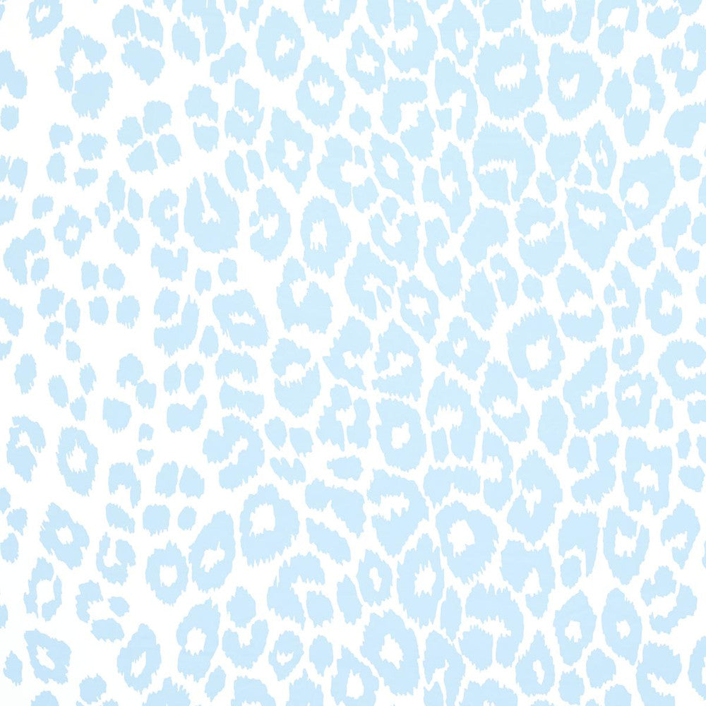 Iconic Leopard Sky 5007014 by Schumacher Designer Wallpaper Preppy Chic 27.0" - Swanky Fabrics -