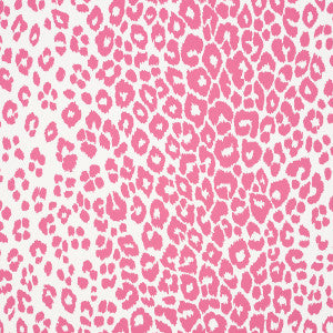 Iconic Leopard Pink 5007016 by Schumacher Designer Wallpaper