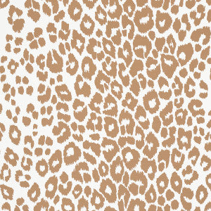 Iconic Leopard Camel 5007017 by Schumacher Designer Wallpaper
