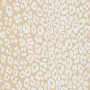 Iconic Leopard Ivory On Neutral 5007020 by Schumacher Designer Wallpaper