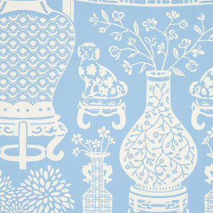 Hellene Sky 5010551 by Schumacher Designer Wallpaper