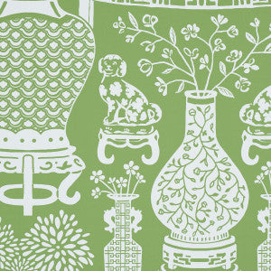 Hellene Green 5010552 by Schumacher Designer Wallpaper
