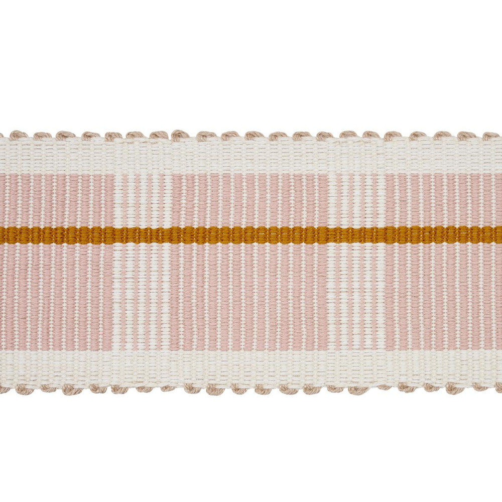 Calcada Tape Medium Rose Quartz 79207 by Schumacher Designer Trim Stephanie Seal Brown - Swanky Fabrics -