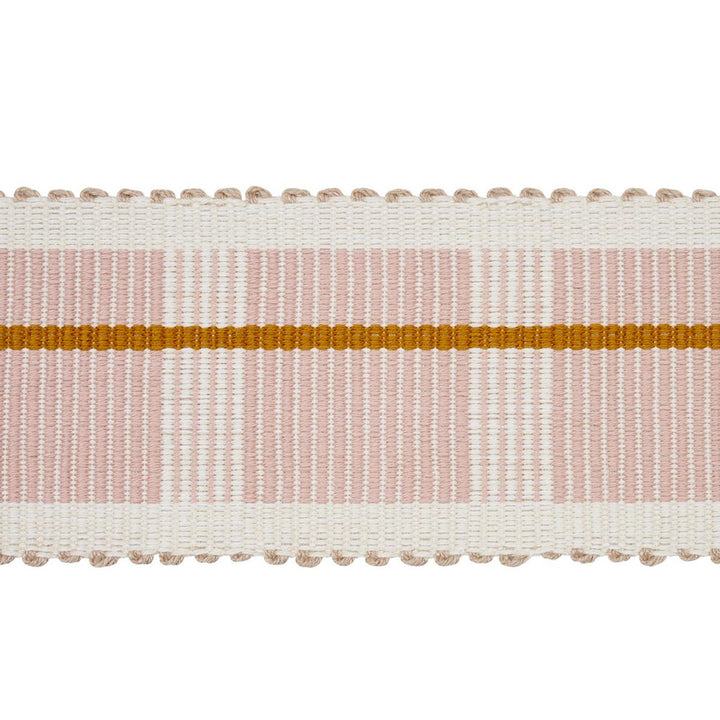 Calcada Tape Medium Rose Quartz 79207 by Schumacher Designer Trim Stephanie Seal Brown - Swanky Fabrics -