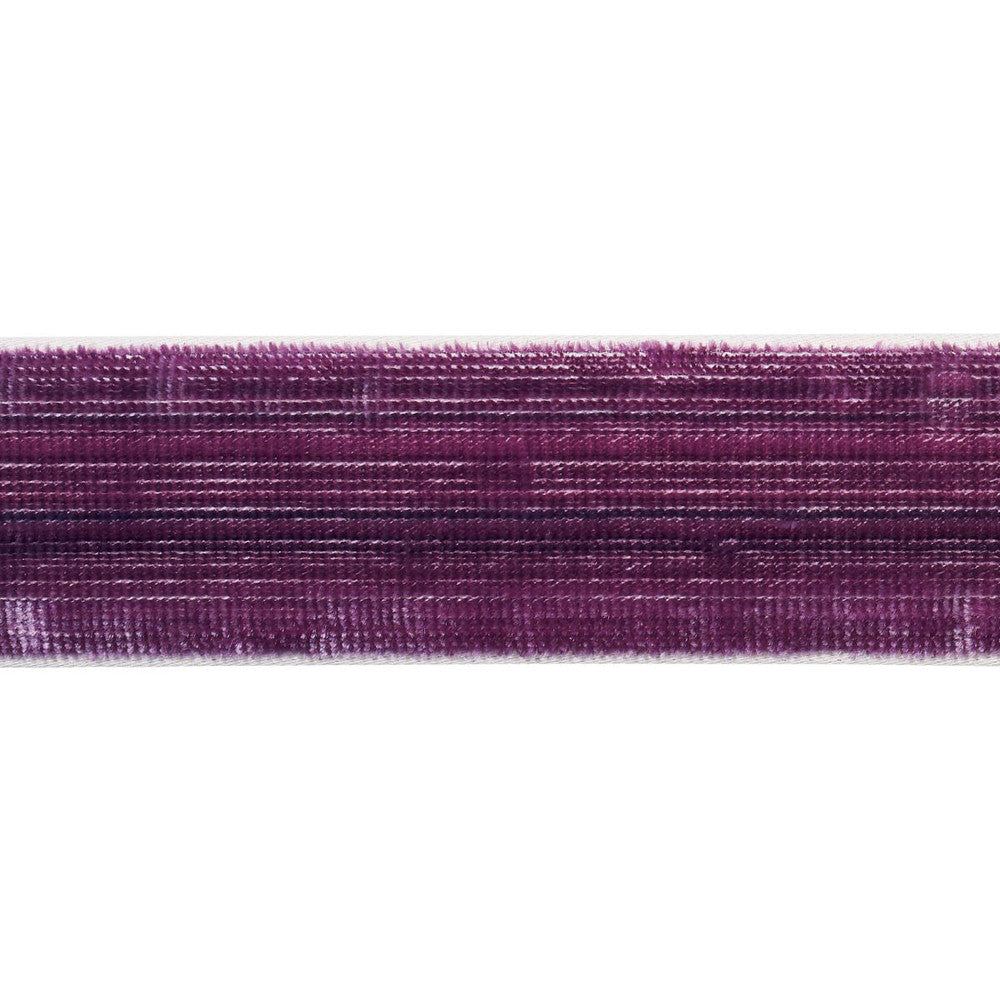 Gaspard Velvet Tape Narrow Eggplant 81293 by Schumacher Designer Trim Velvet & Velvet Trims - Swanky Fabrics -