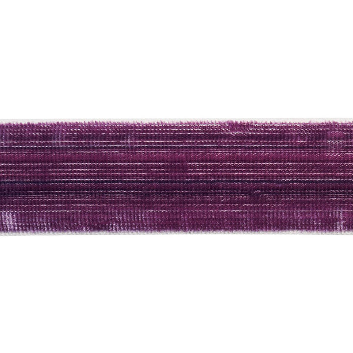 Gaspard Velvet Tape Narrow Eggplant 81293 by Schumacher Designer Trim Velvet & Velvet Trims - Swanky Fabrics -