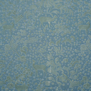 Arbor Forest Slate Blue 81310 by Schumacher Designer Fabric