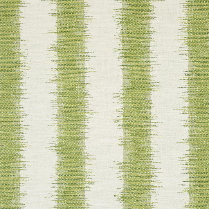 Attleboro Ikat Green 177814 by Schumacher Designer Fabric Stripes Revisits 13.75" - Swanky Fabrics -