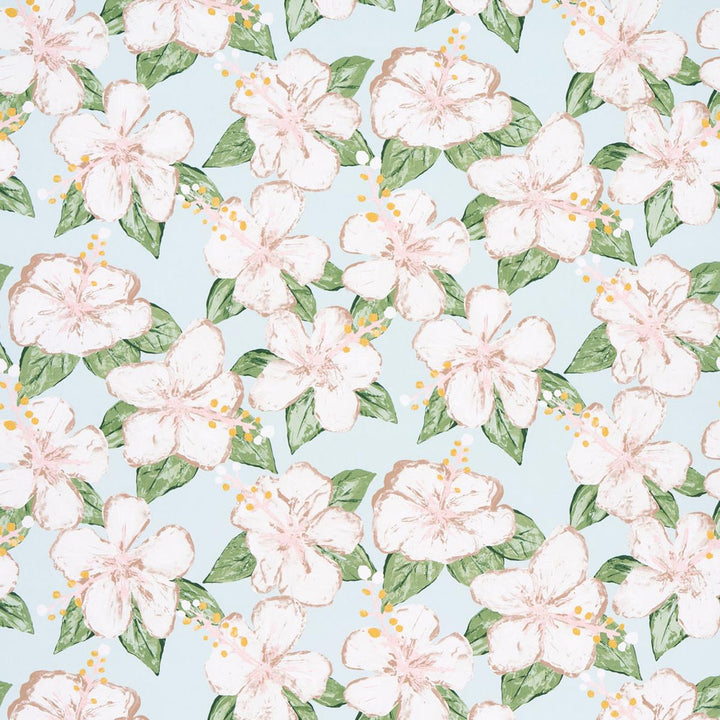 Fabienne Sky 5013810 by Schumacher Designer Wallpaper Victor Glemaud - Swanky Fabrics -