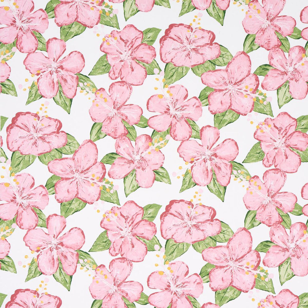 Fabienne Pink 5013811 by Schumacher Designer Wallpaper Victor Glemaud - Swanky Fabrics -