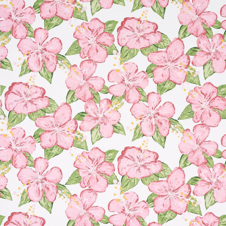 Fabienne Pink 5013811 by Schumacher Designer Wallpaper Victor Glemaud - Swanky Fabrics -