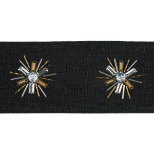 Constellation Beaded Tape Black 81191 by Schumacher Designer Trim