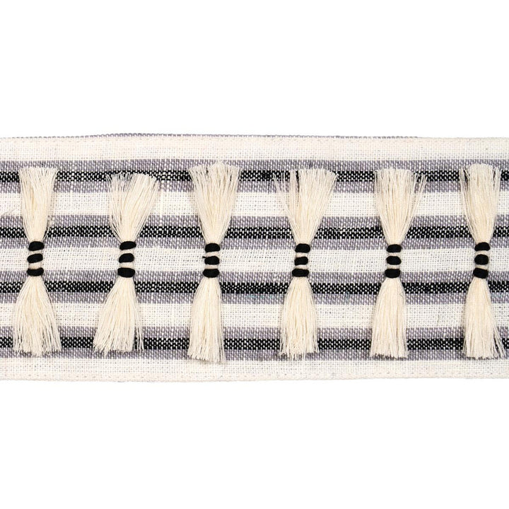 Eyelash Fringe Black 81201 by Schumacher Designer Trim Embroidered And Embellished Trims - Swanky Fabrics -