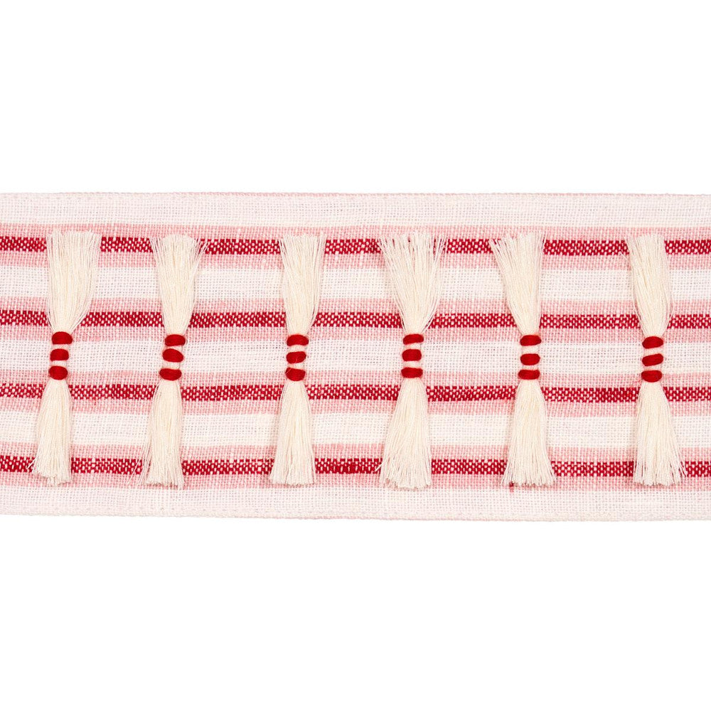 Eyelash Fringe Red 81202 by Schumacher Designer Trim Embroidered And Embellished Trims - Swanky Fabrics -