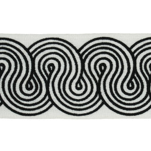 Giraldi Embroidered Black 81250 by Schumacher Designer Trim