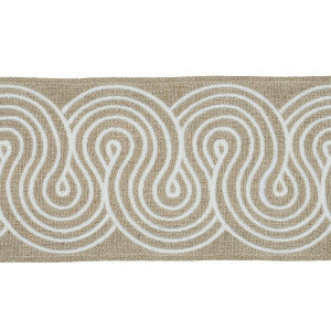 Giraldi Embroidered Linen 81251 by Schumacher Designer Trim