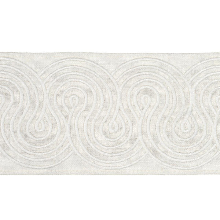 Giraldi Embroidered Ivory 81252 by Schumacher Designer Trim Embroidered And Embellished Trims - Swanky Fabrics -