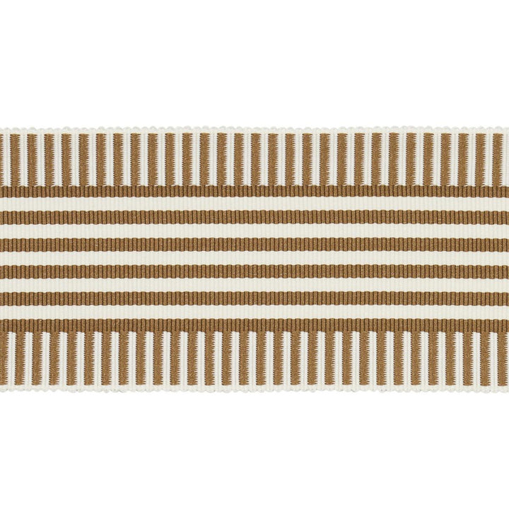 Keket Stripe Tape Camel 81691 by Schumacher Designer Trim Victor Glemaud - Swanky Fabrics -